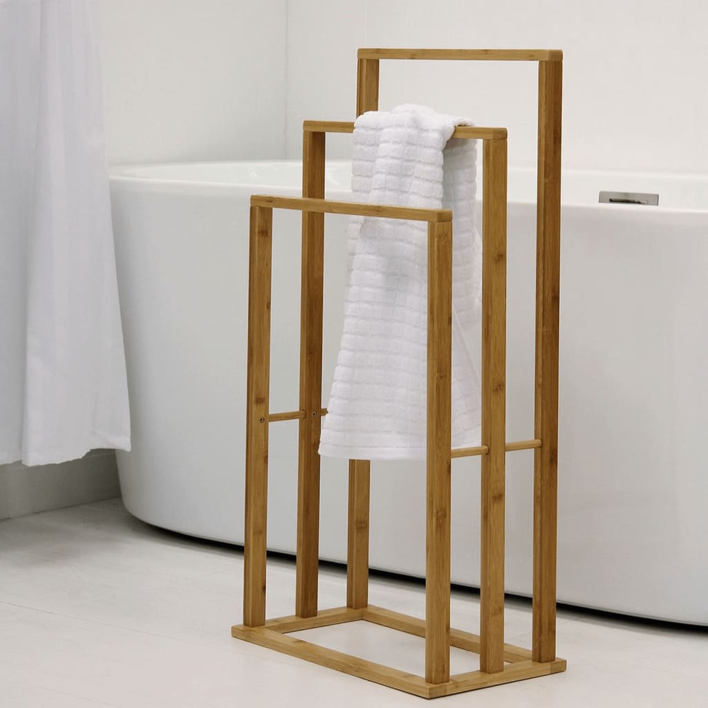 Bathroom Solutions Handdukshängare bambu med 3 stänger