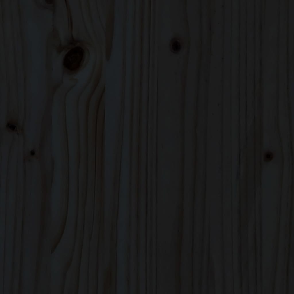 vidaXL Loftsäng med gardiner vit&svart 80x200 cm massiv furu