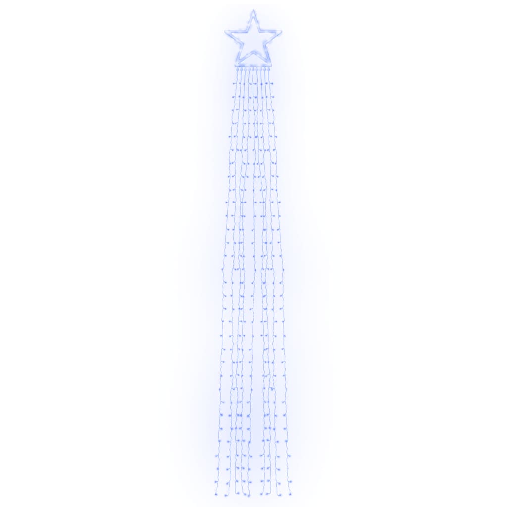 vidaXL Julgransbelysning 320 LED blå 375 cm