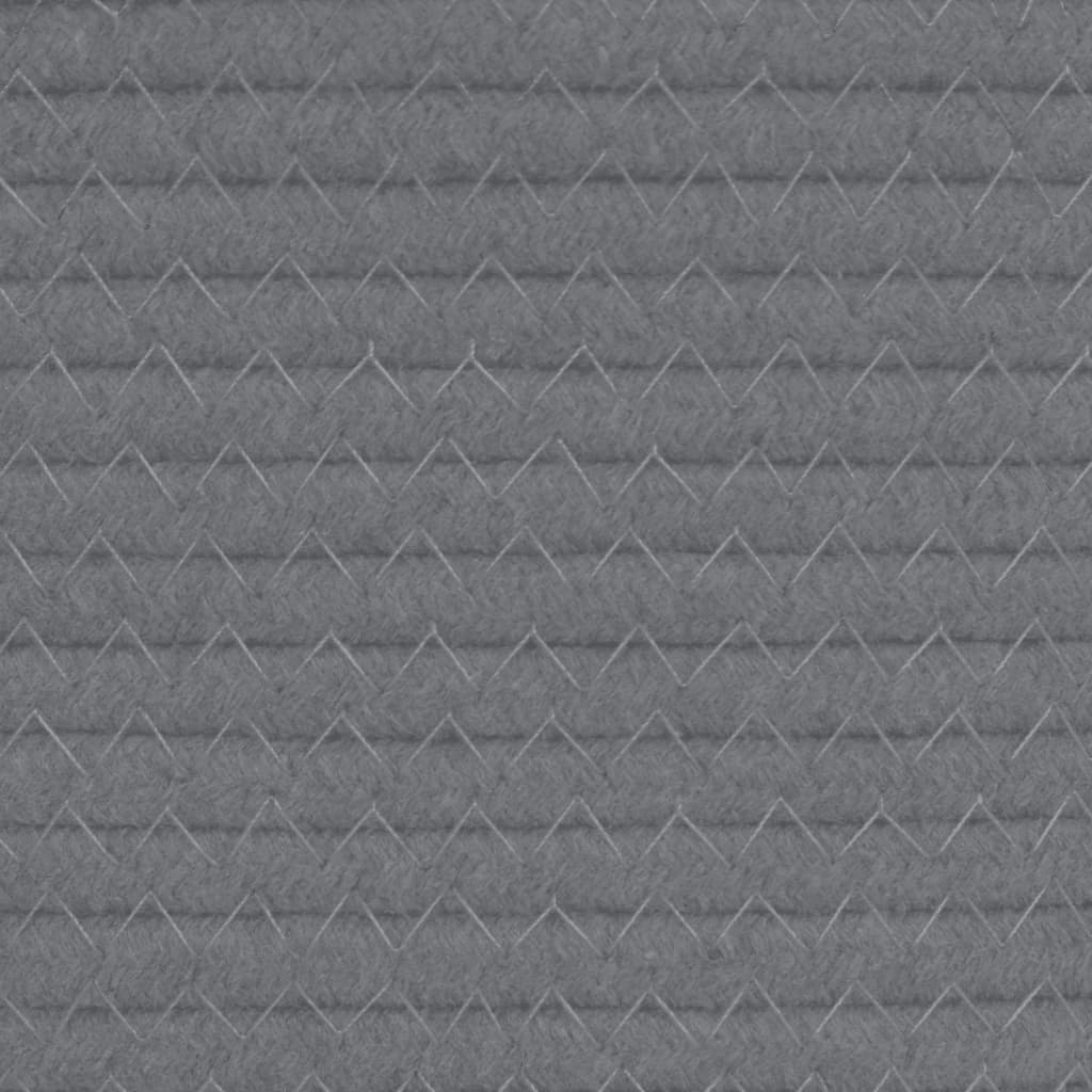 vidaXL Förvaringskorg grå och vit Ø49x65 cm bomull
