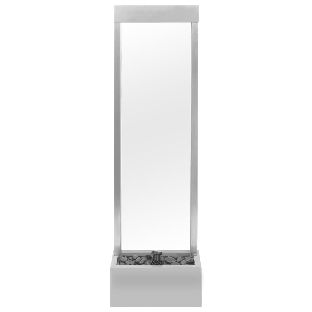 vidaXL Trädgårdsfontän silver 46x24x150 cm rostfritt stål