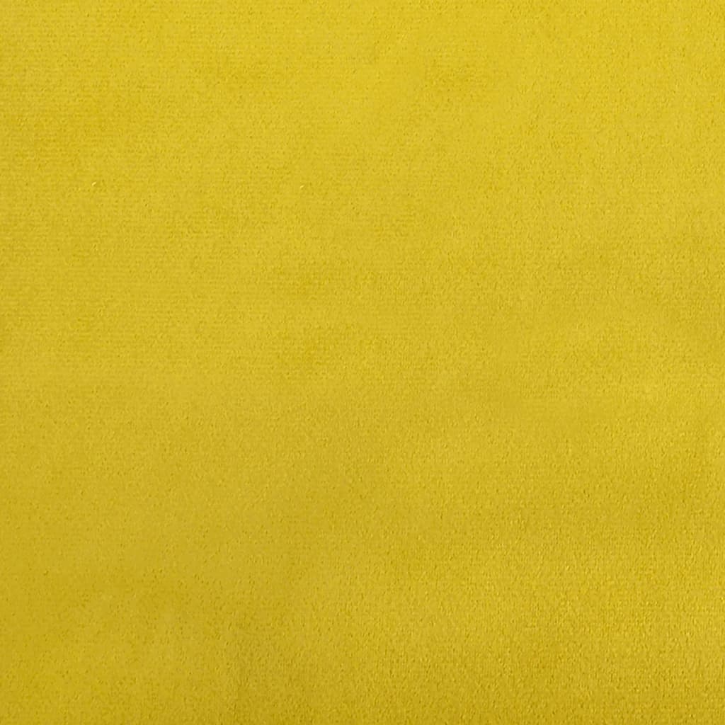 vidaXL Prydnadskuddar 2 st gul Ø15x50 cm sammet