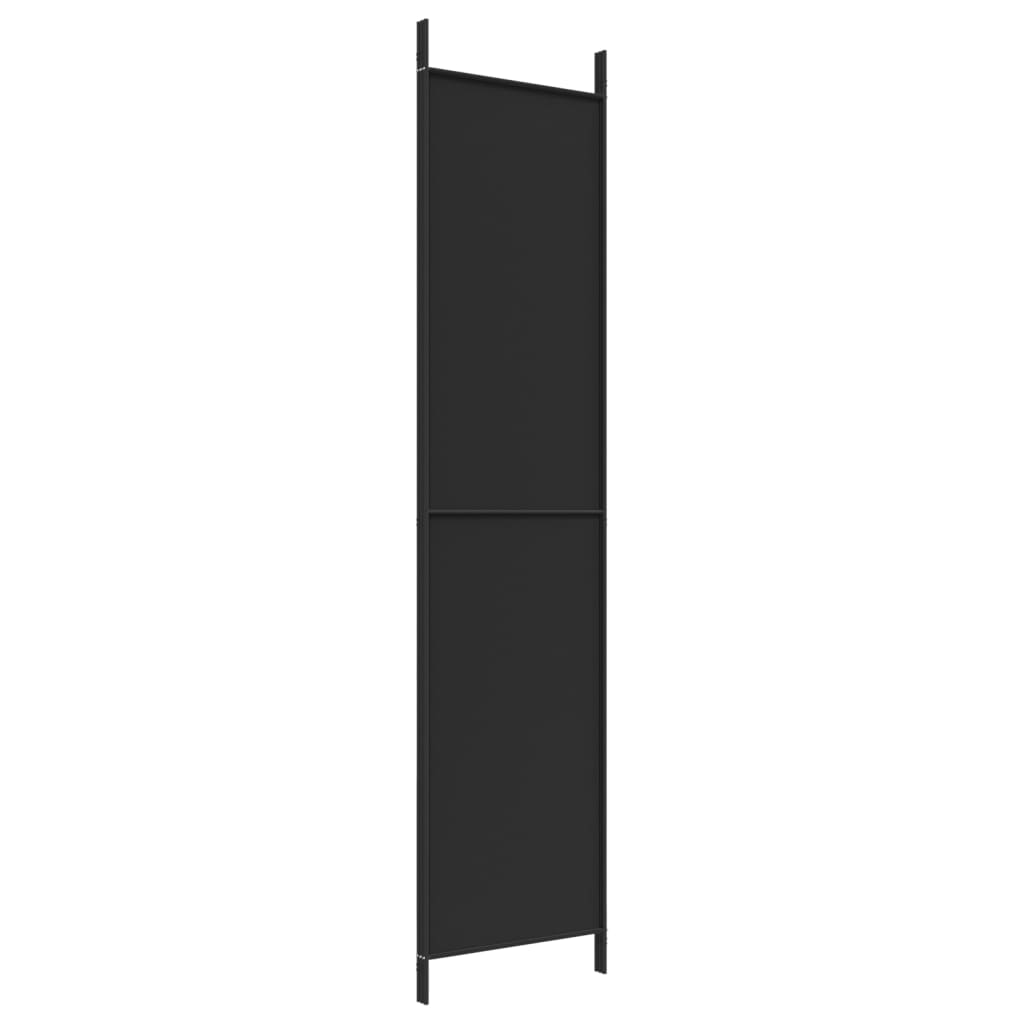 vidaXL Rumsavdelare 3 paneler 150x220 cm svart tyg