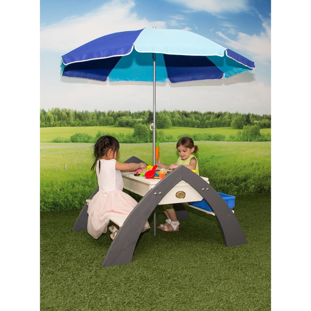 AXI Picknickbord för barn Delta grå och vit A031.023.00