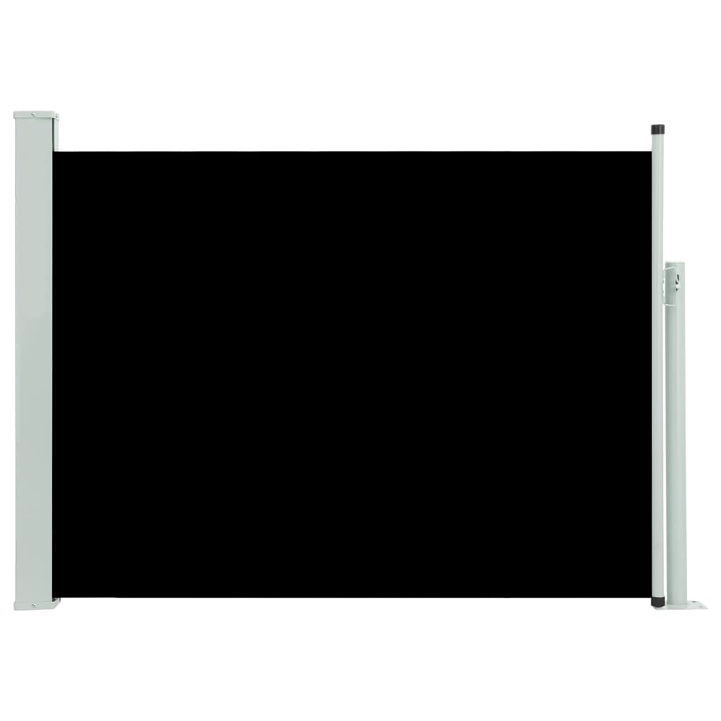 vidaXL Infällbar sidomarkis 100x500 cm svart