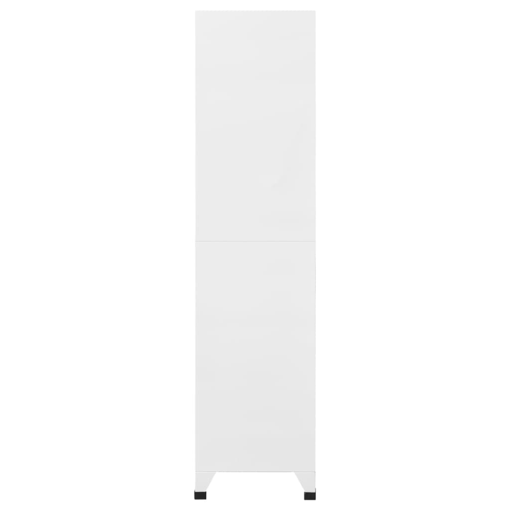 vidaXL Klädskåp för omklädningsrum med 9 fack stål 90x45x180 cm grå