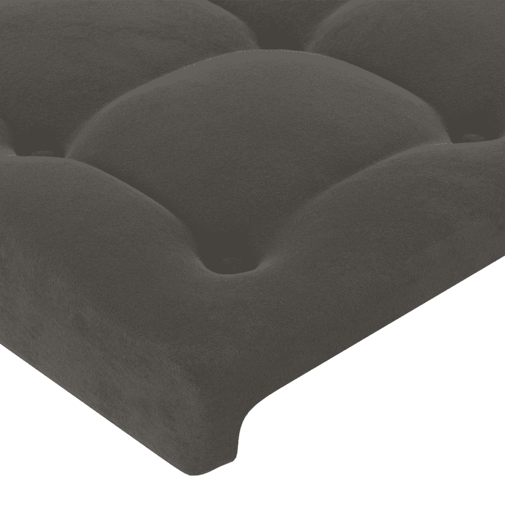 vidaXL Ramsäng med madrass mörkgrå 160x200 cm sammet