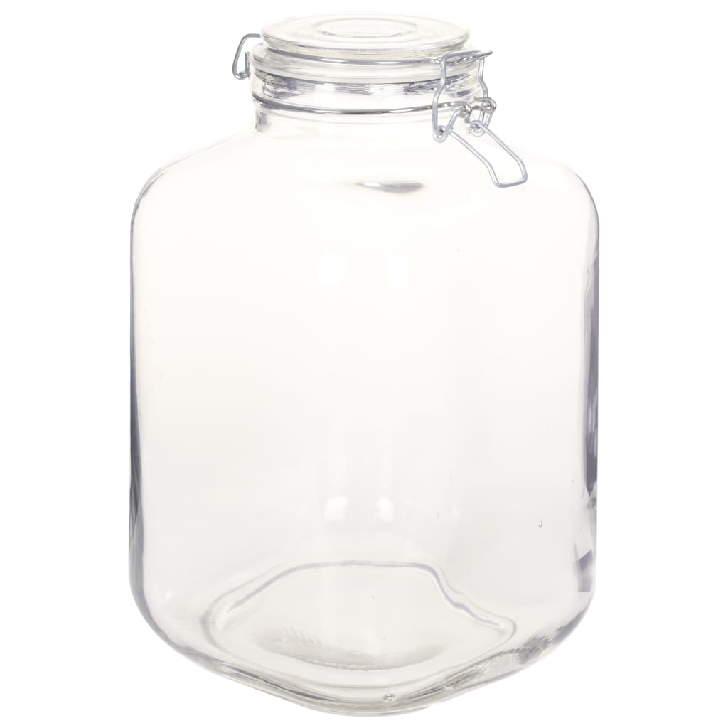 vidaXL Syltburkar i glas med lock 12 st 5 L