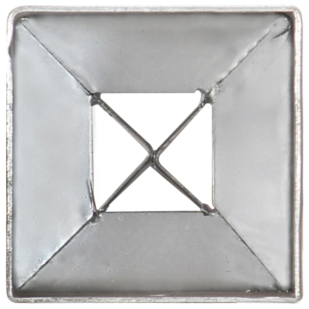 vidaXL Jordspett 12 st silver 7x7x90 cm galvaniserat stål