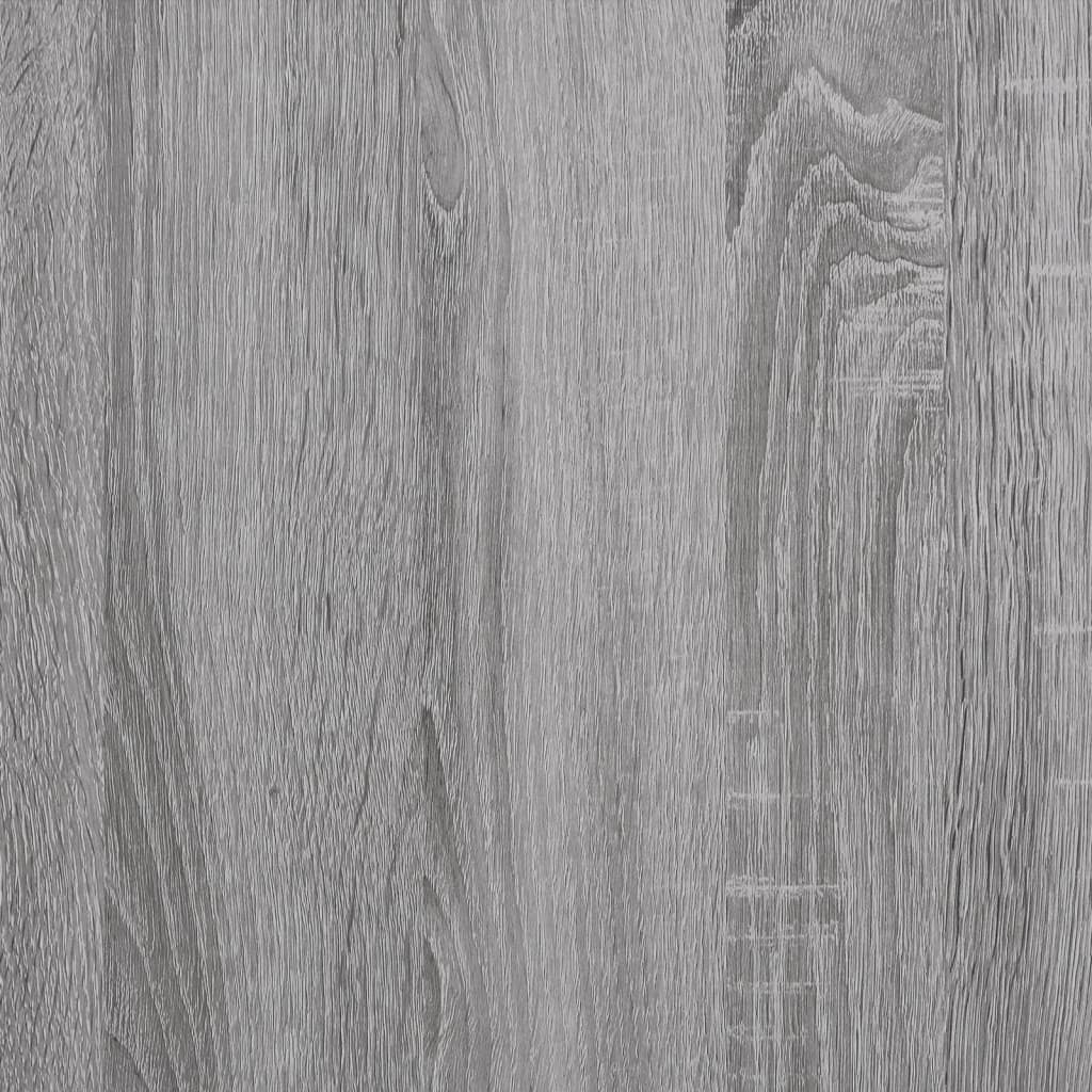 vidaXL Skrivbord med hyllor grå sonoma 102x45x148cm konstruerat trä