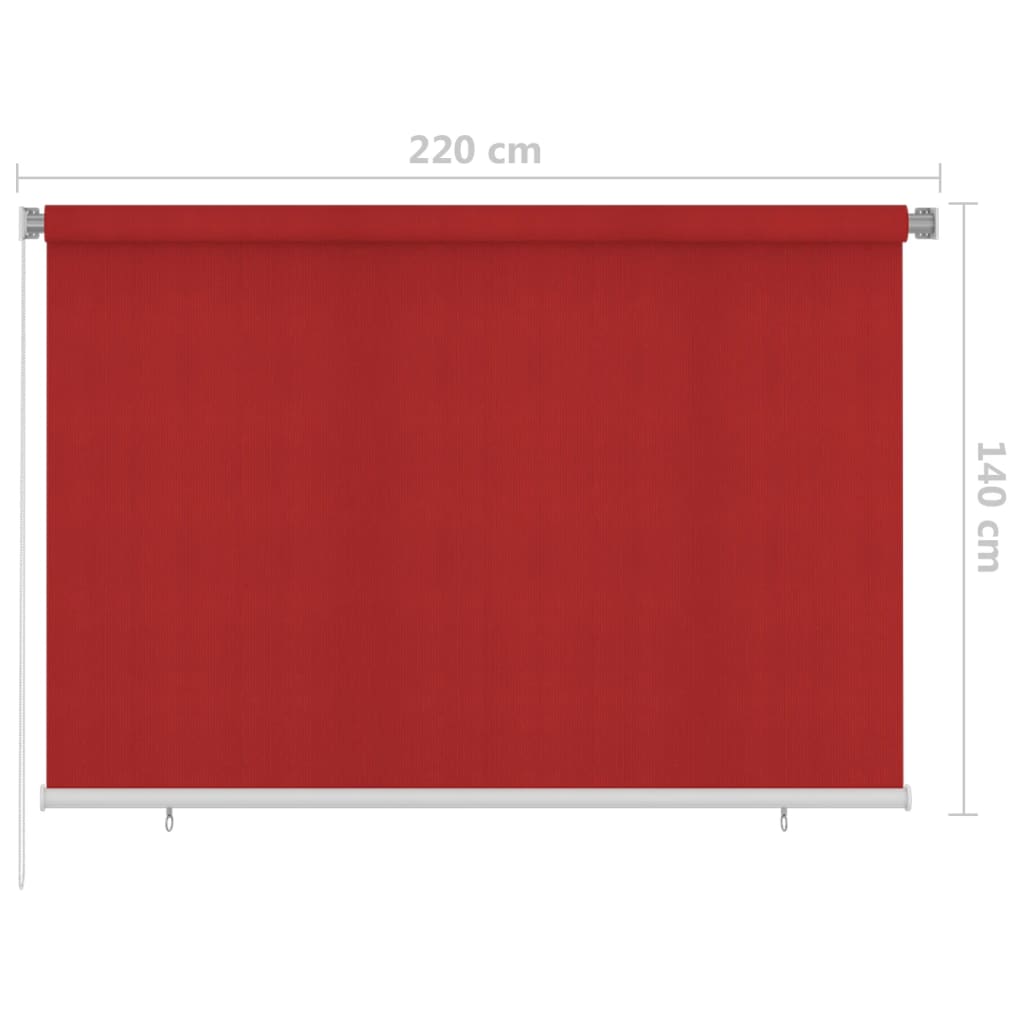 vidaXL Rullgardin utomhus 220x140 cm röd