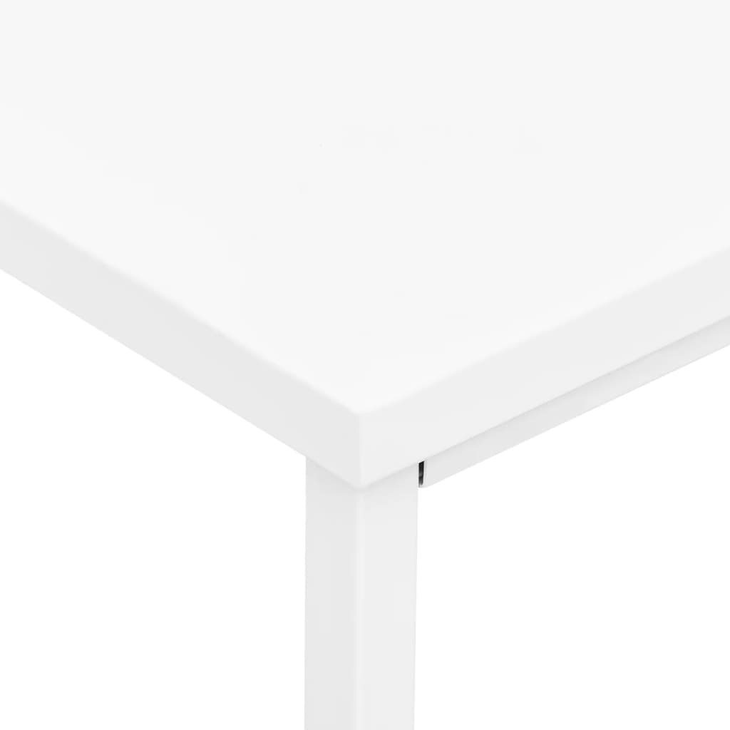 vidaXL Skrivbord med lådor industriell vit 105x52x75 cm stål