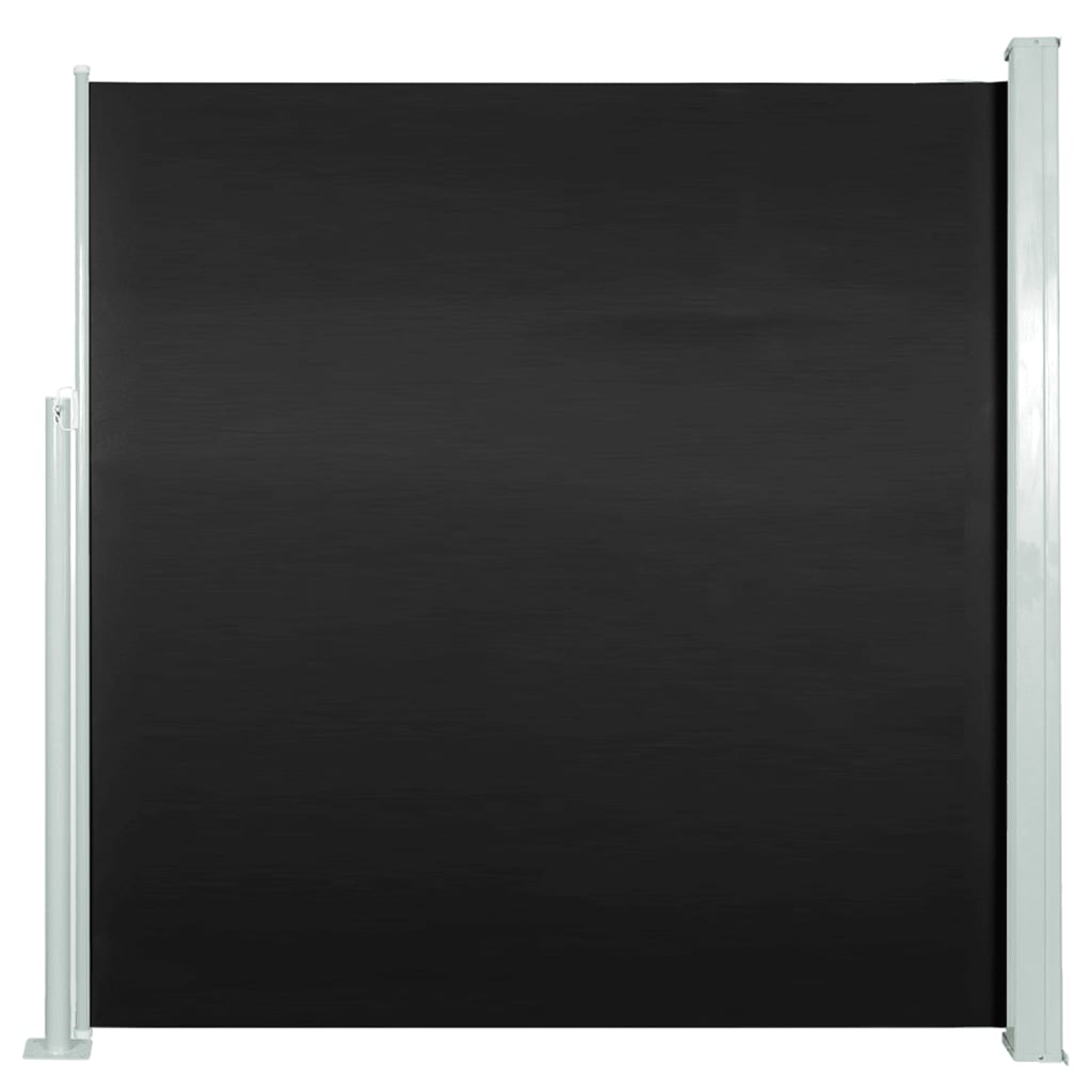 vidaXL Infällbar sidomarkis 140x300 cm svart