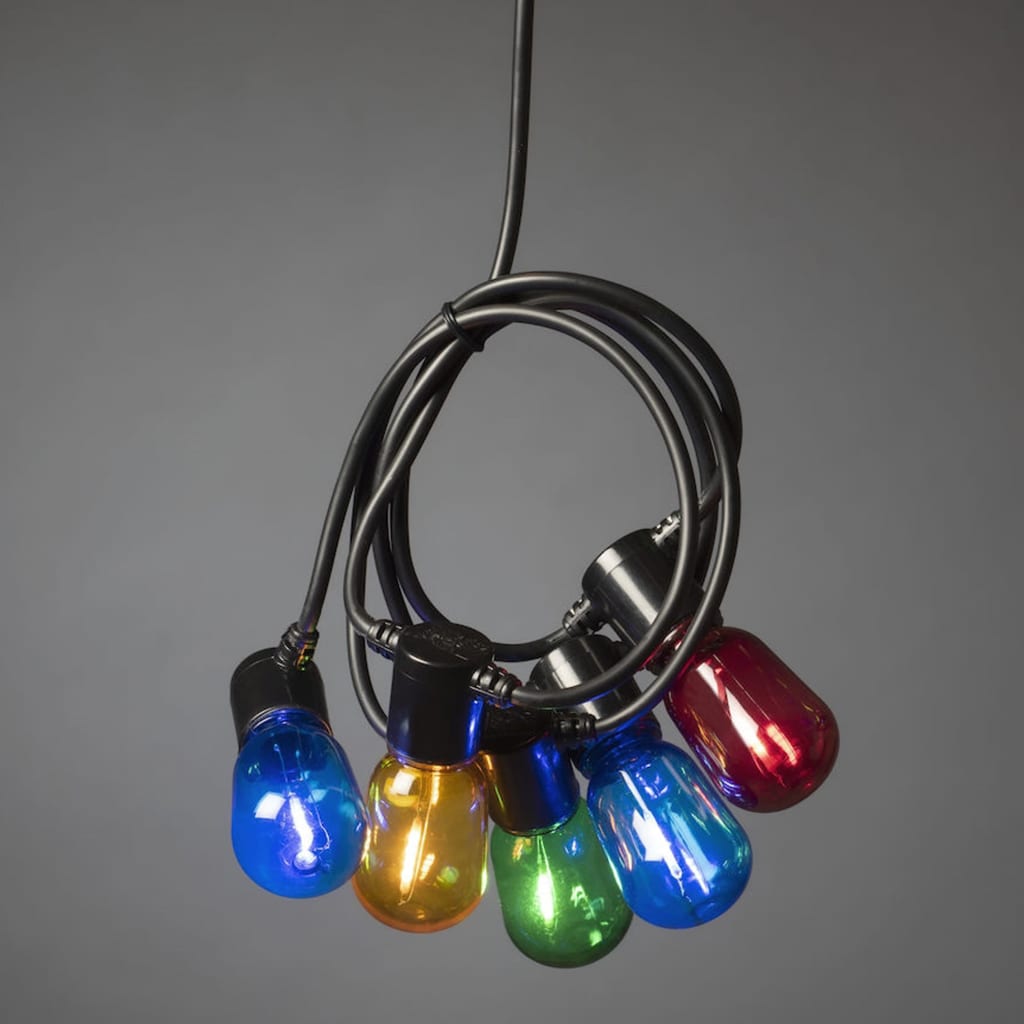 KONSTSMIDE Partylampor med 40 ovala lampor flerfärgade