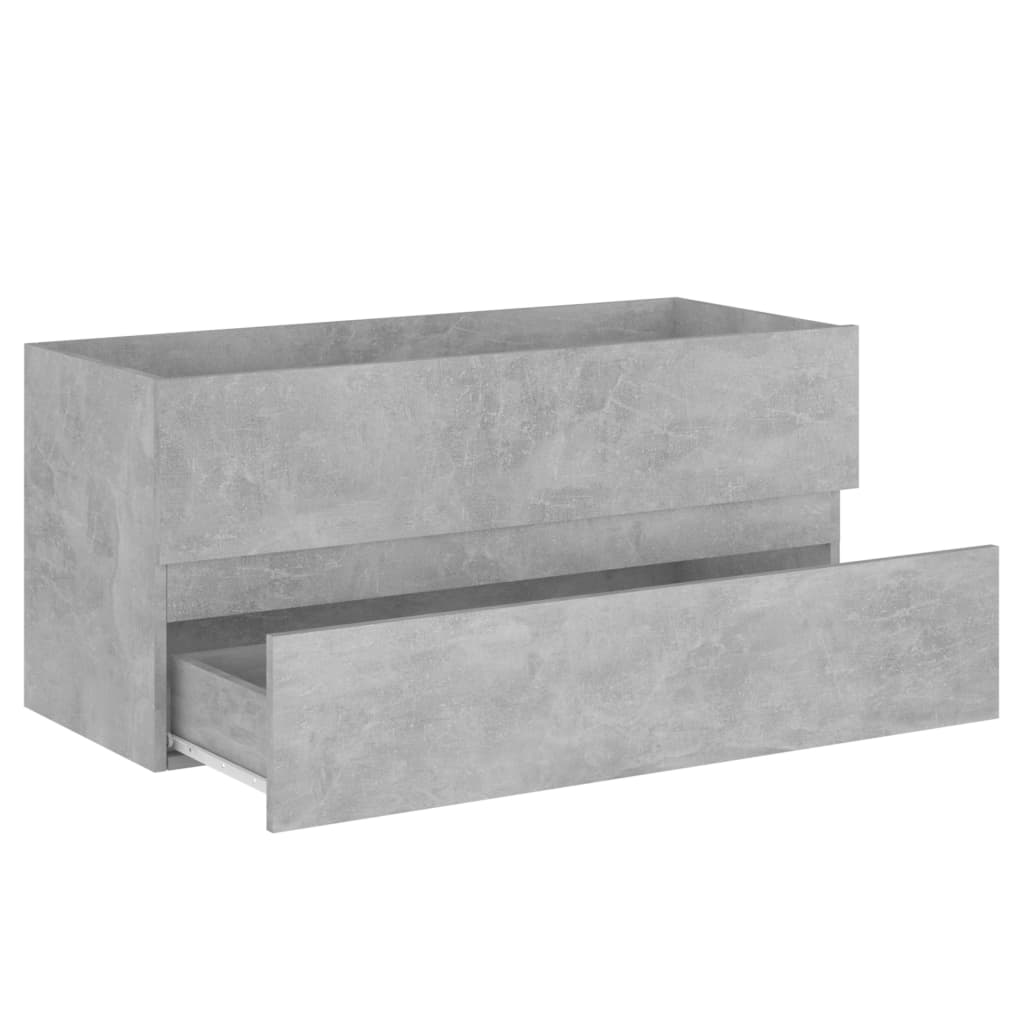 vidaXL Tvättställsskåp betonggrå 100x38,5x45 cm spånskiva