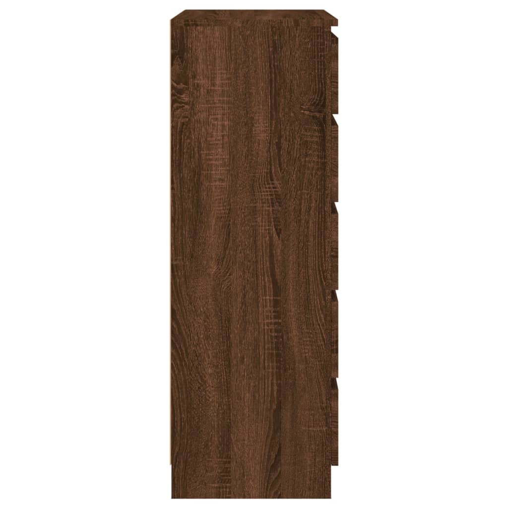 vidaXL Byrå brun ek 60x36x103 cm konstruerat trä