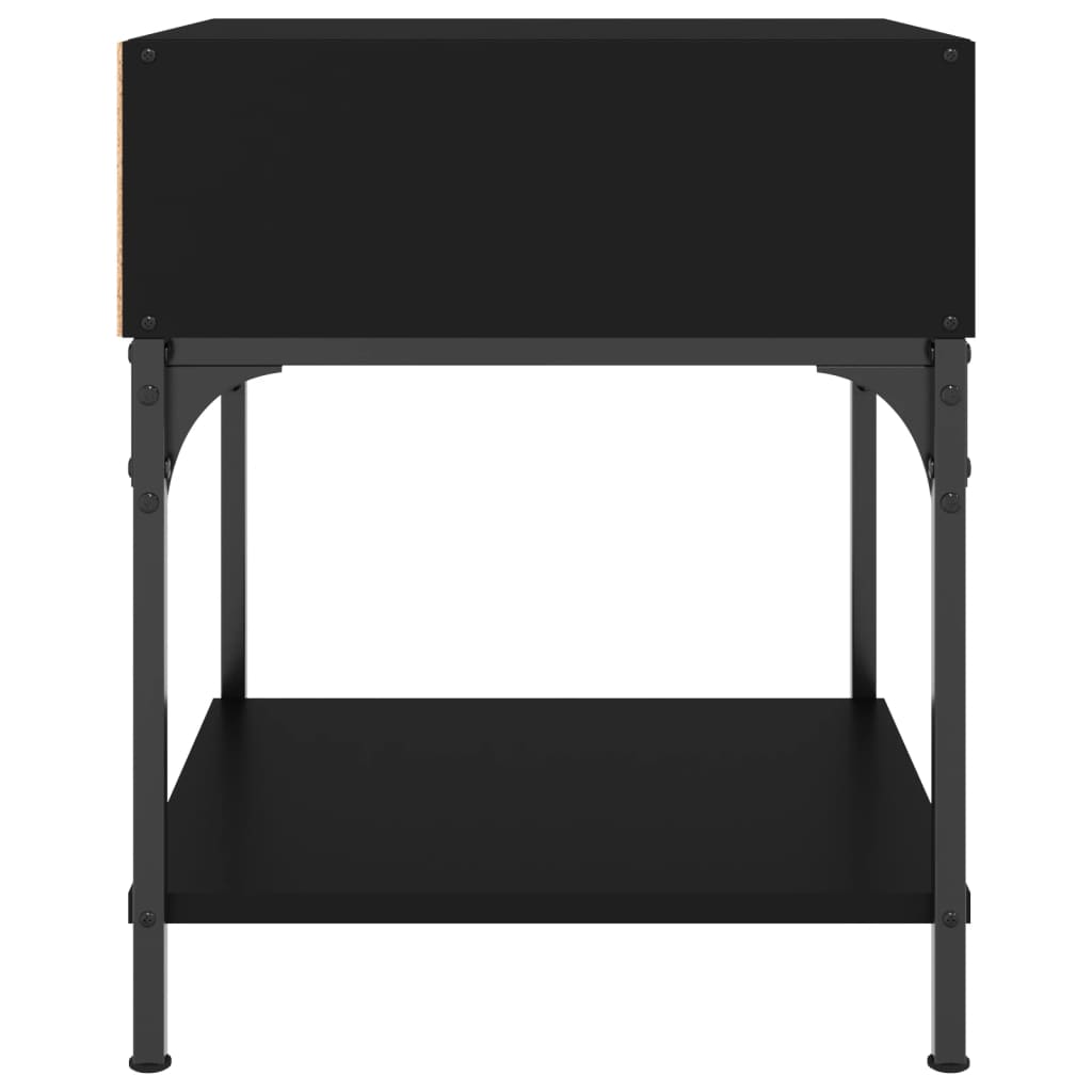 vidaXL Sängbord svart 40x41x50 cm konstruerat trä