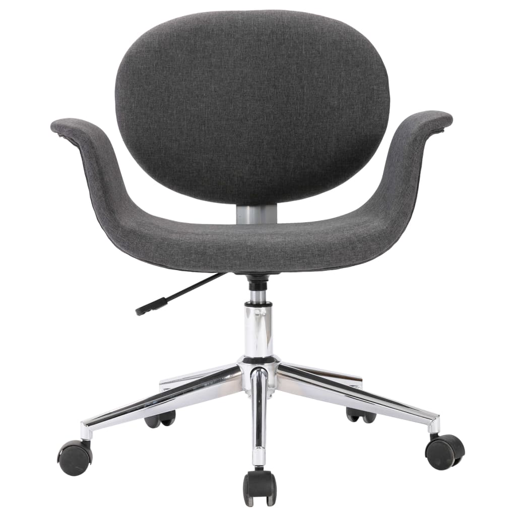 vidaXL Snurrbar kontorsstol grå tyg