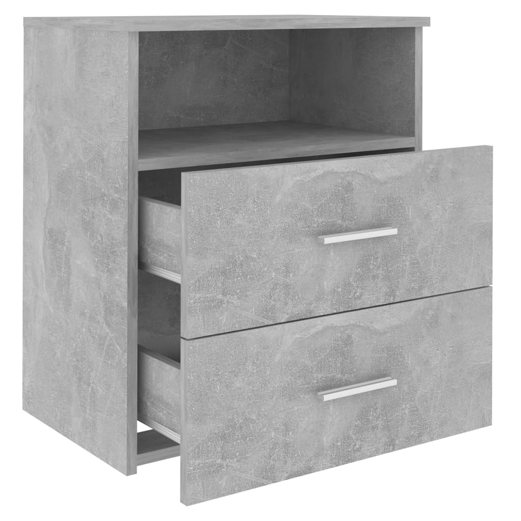 vidaXL Sängbord betonggrå 50x32x60 cm