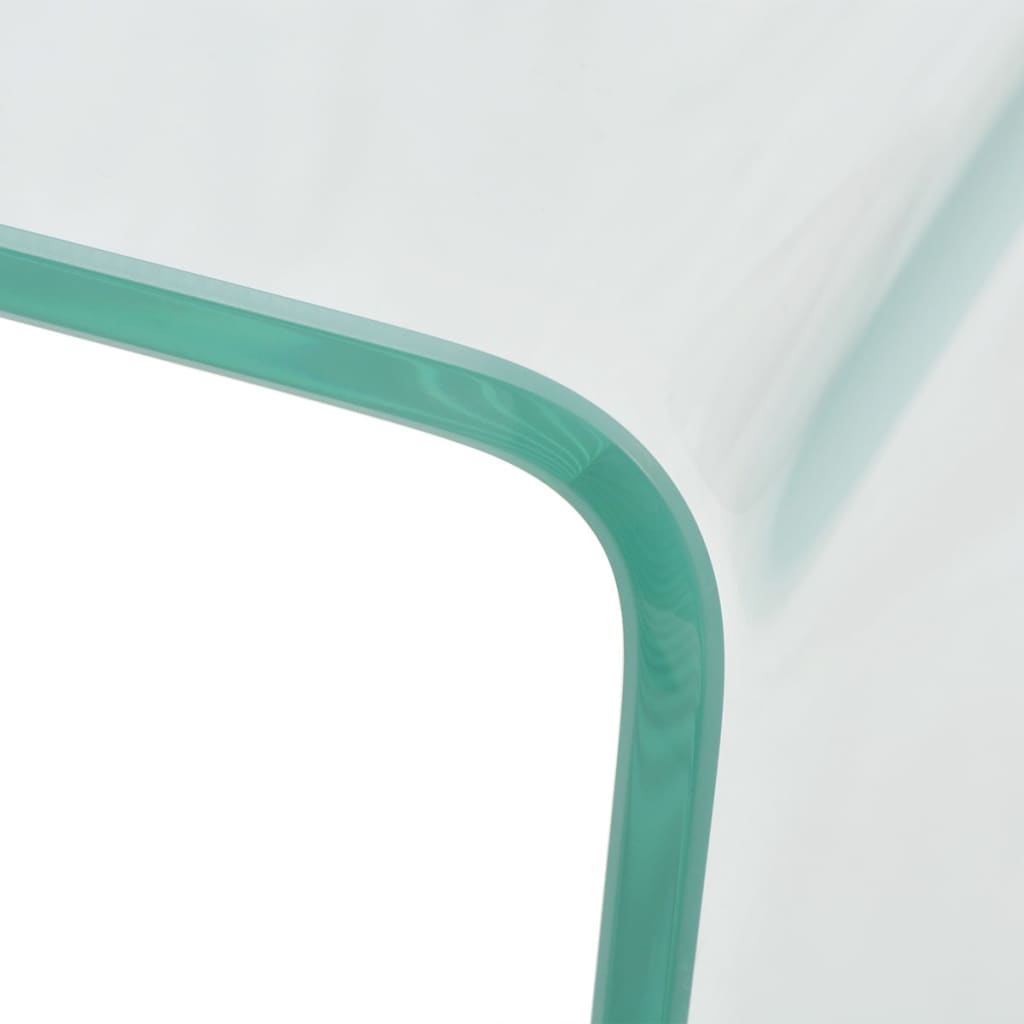 vidaXL Soffbord härdat klarglas 49,5x50x45 cm