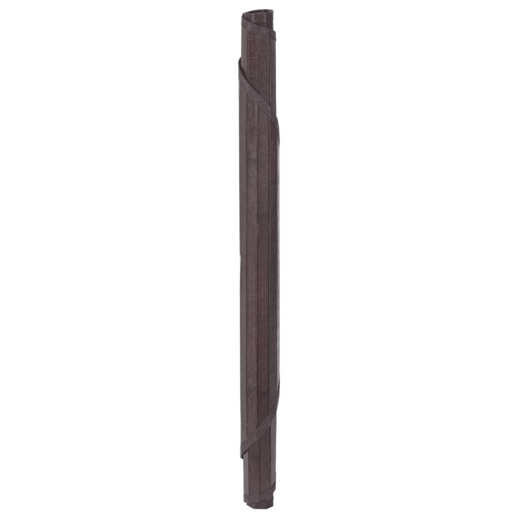 vidaXL Matta rund mörkbrun 80 cm bambu