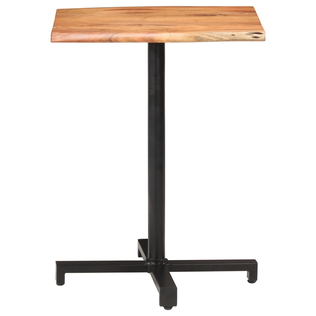 vidaXL Cafébord med levande kanter 60x60x75 cm massivt akaciaträ