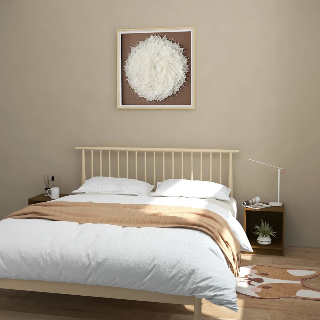 vidaXL Sängbord 2 st honungsbrun 35,5x33,5x41,5 cm massivt furu