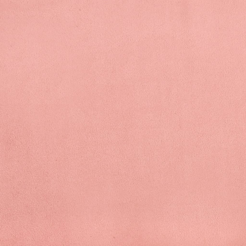 vidaXL Ramsäng rosa 180x200 cm sammet