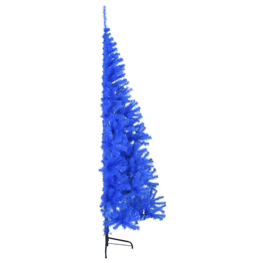 vidaXL Halv plastgran med stativ blå 240 cm PVC