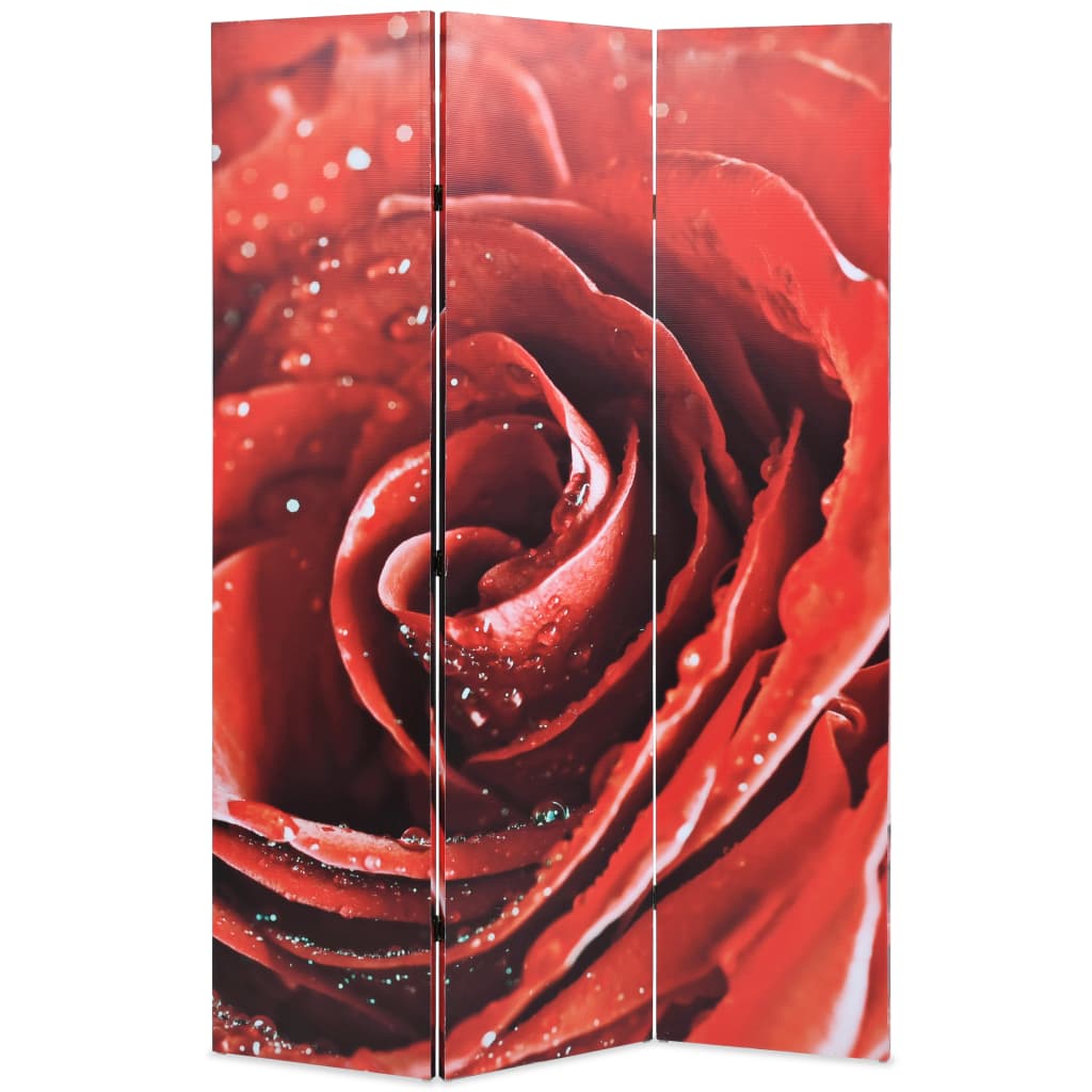 vidaXL Vikbar rumsavdelare ros 120x170 cm röd