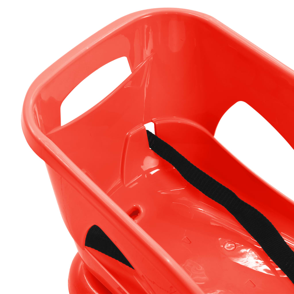 vidaXL Släde med sits röd 102,5x40x23 cm polypropylen