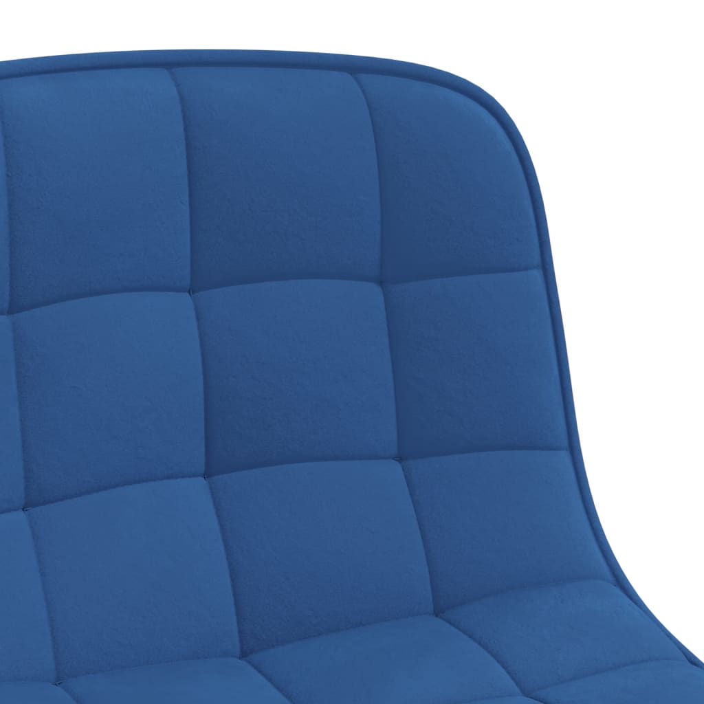 vidaXL Snurrbar matstol blå sammet
