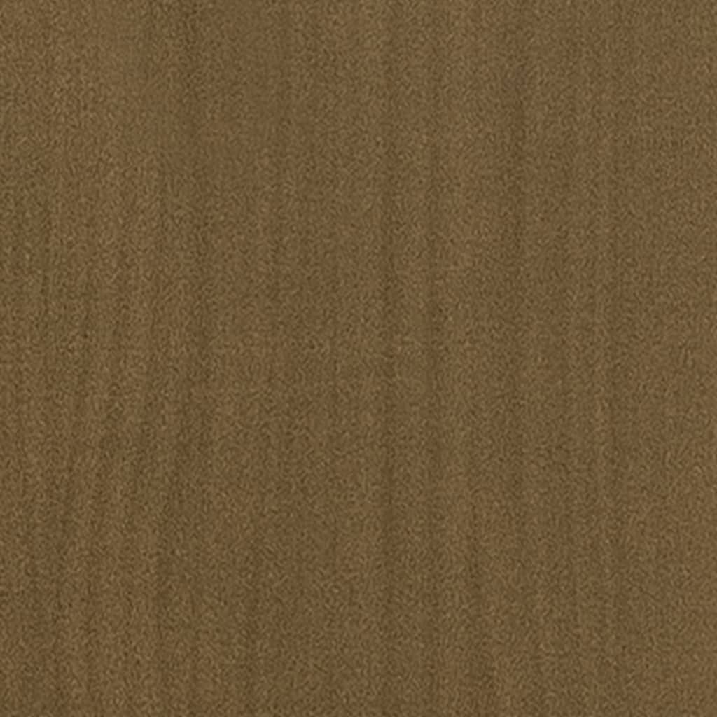 vidaXL Sängram honungsbrun massivt trä 120x190 cm