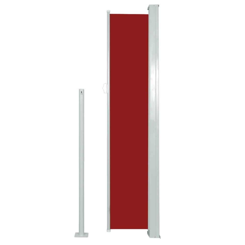 vidaXL Infällbar sidomarkis 160 x 500 cm röd