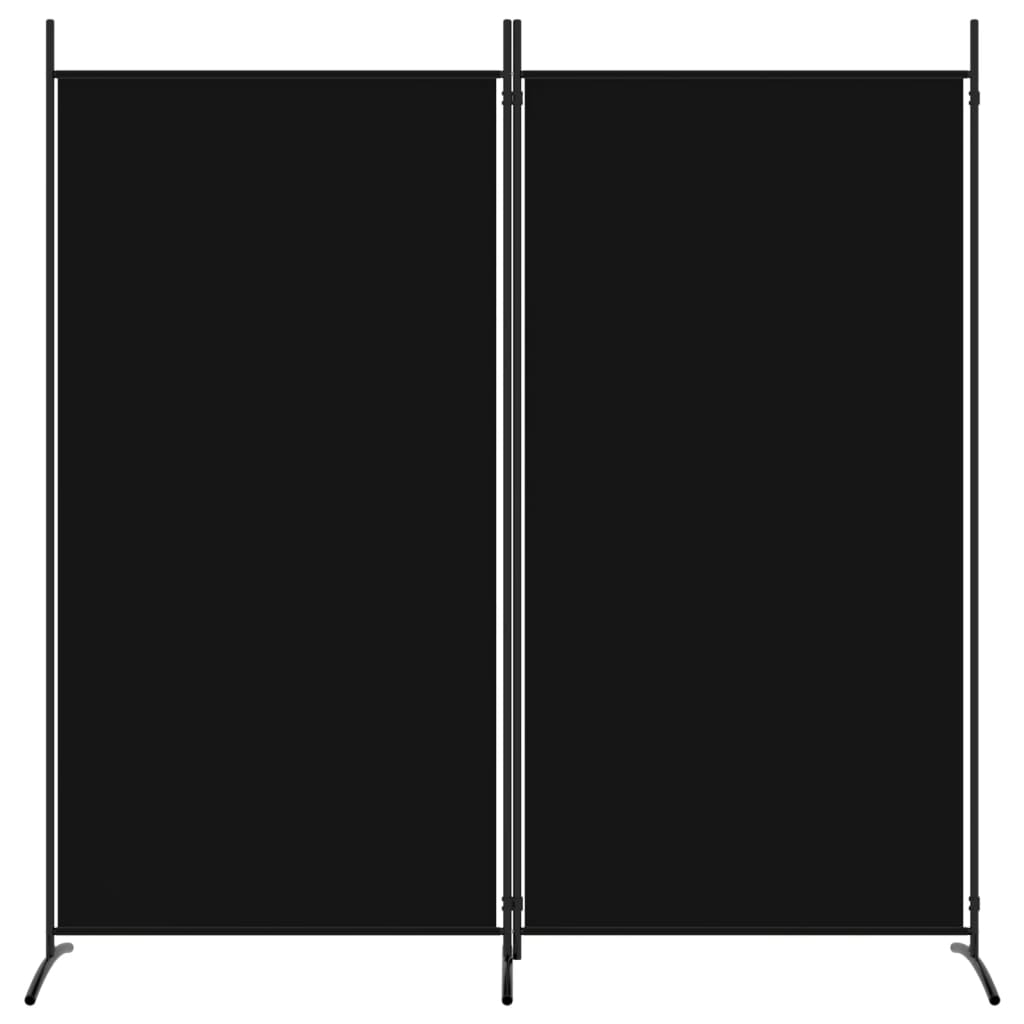 vidaXL Rumsavdelare 2 panel svart 175x180 cm tyg