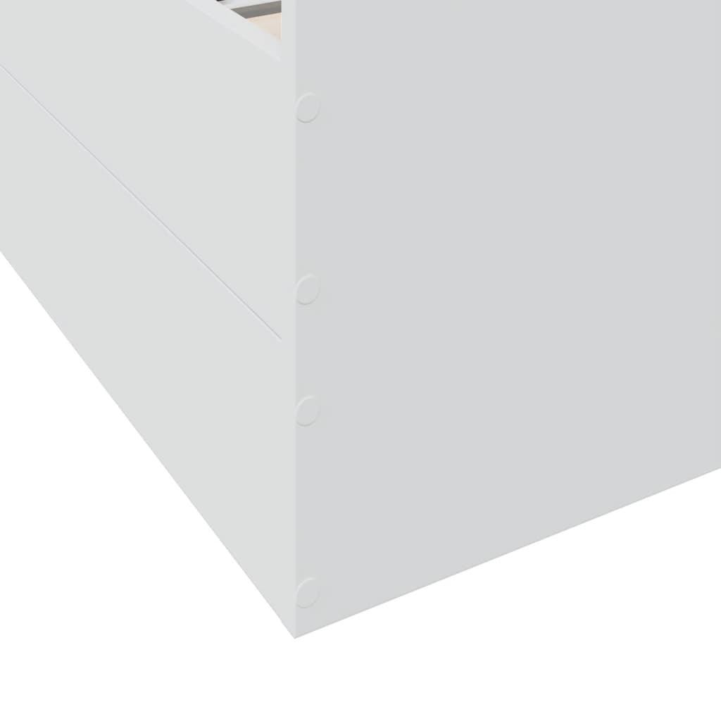 vidaXL Sängram med lådor vit 180x200 cm konstruerat trä