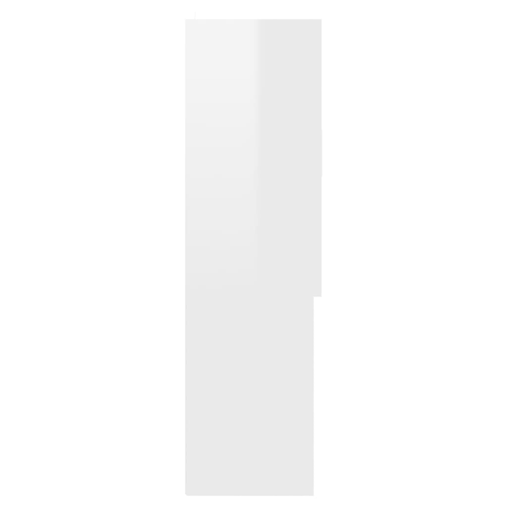 vidaXL Tvättmaskinsskåp vit högglans 70,5x25,5x90 cm