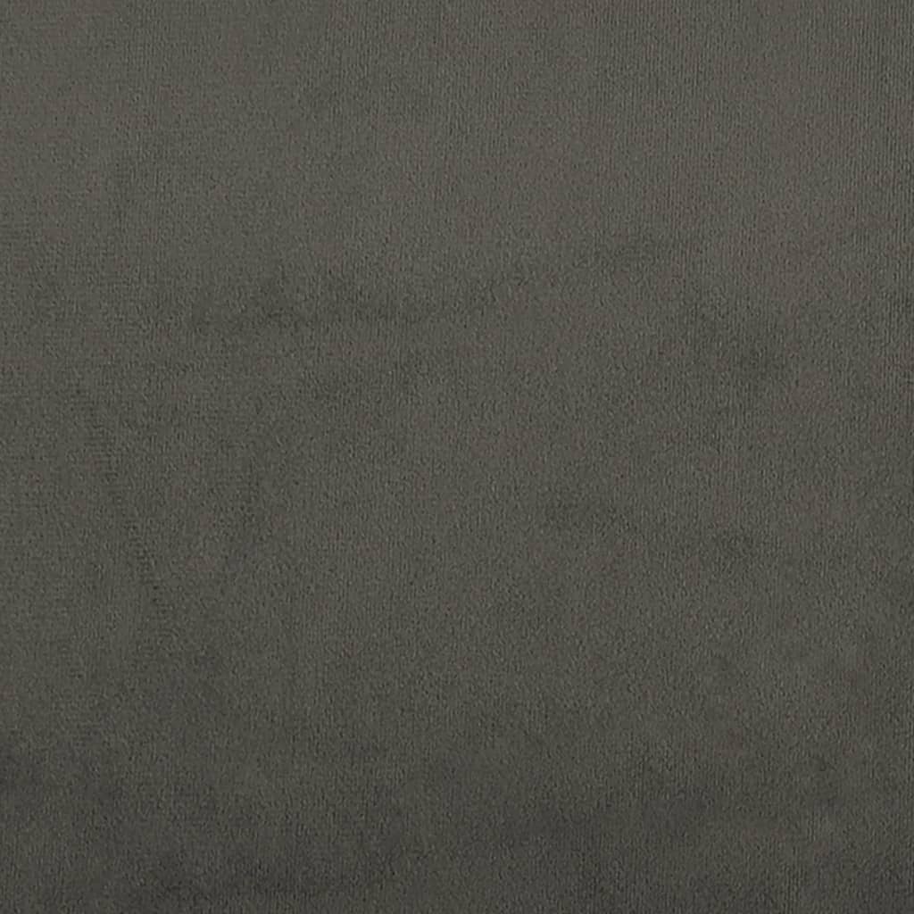 vidaXL Sängram med huvudgavel mörkgrå 140x200 cm sammet