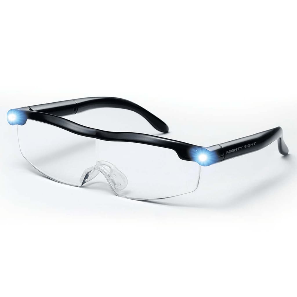 Ultra Vue Förstoringsglasögon med LED plast svart