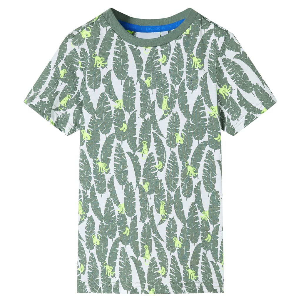 T-shirt för barn ecru och grön 92