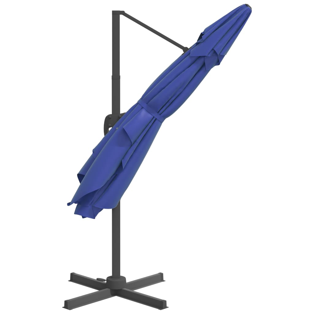 vidaXL Frihängande parasoll med aluminiumstång azurblå 400x300 cm