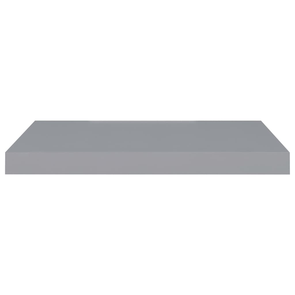 vidaXL Svävande vägghylla grå 60x23,5x3,8 cm MDF