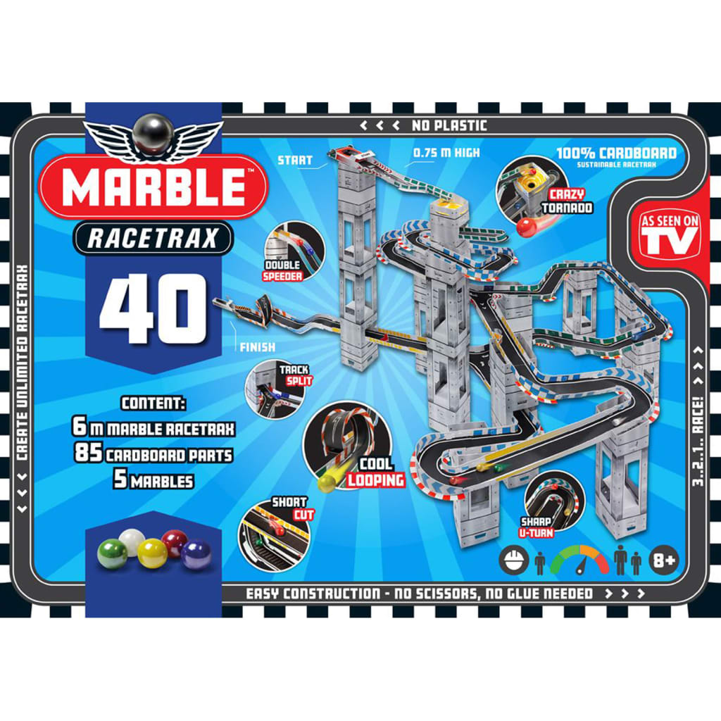 Marble Racetrax Kulbana set 40 ark 6 m