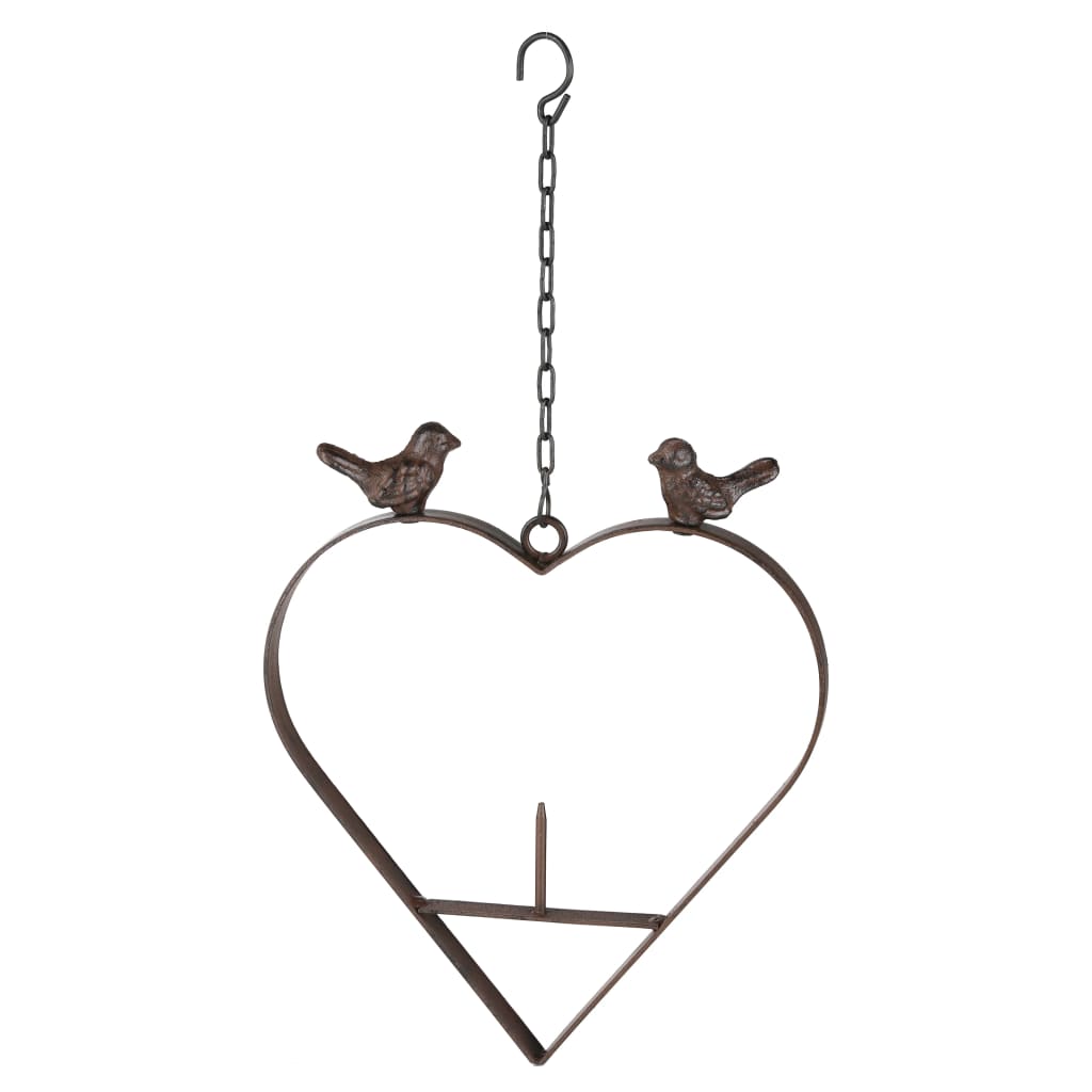HI Fågelmatare hjärtformad 23,5 cm brun