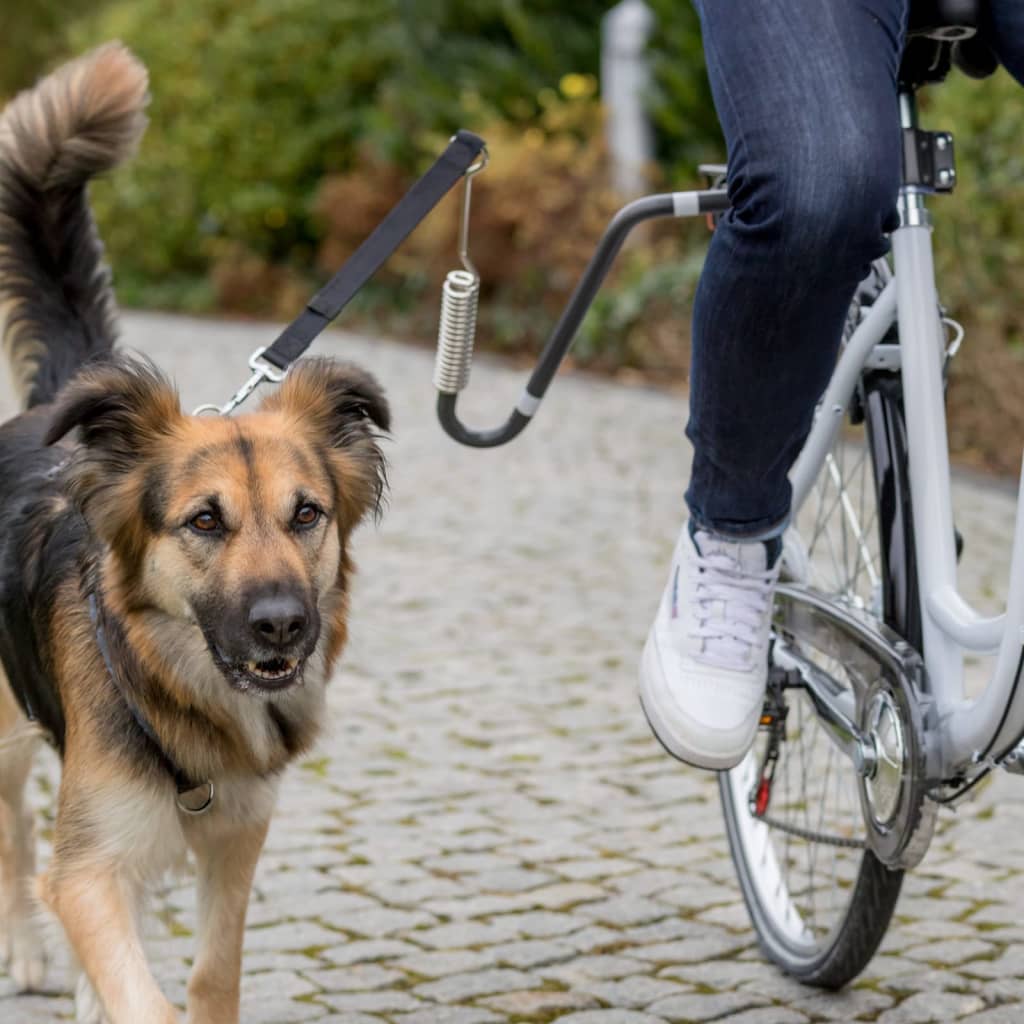 TRIXIE Cykelspringer med koppel för hund U-formad svart
