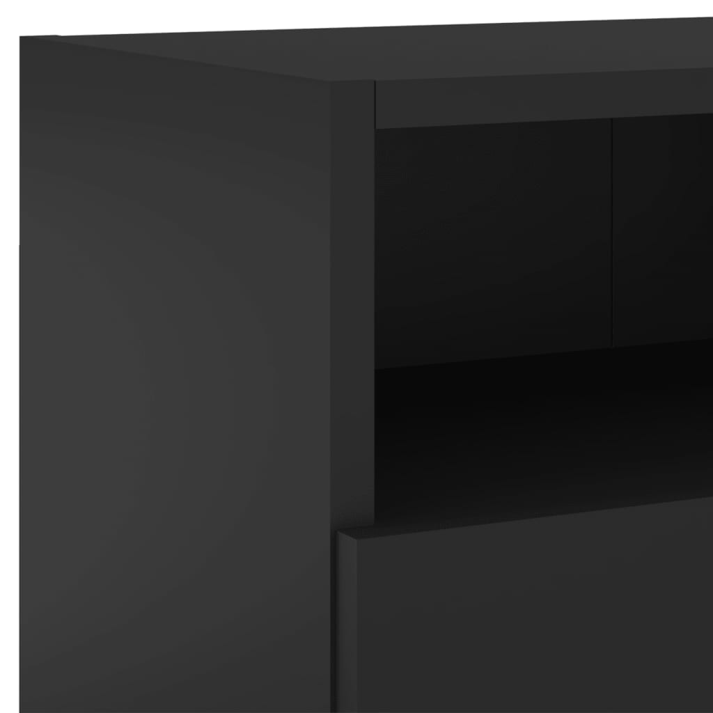 vidaXL Väggmonterade TV-enheter 5 delar svart konstruerat trä