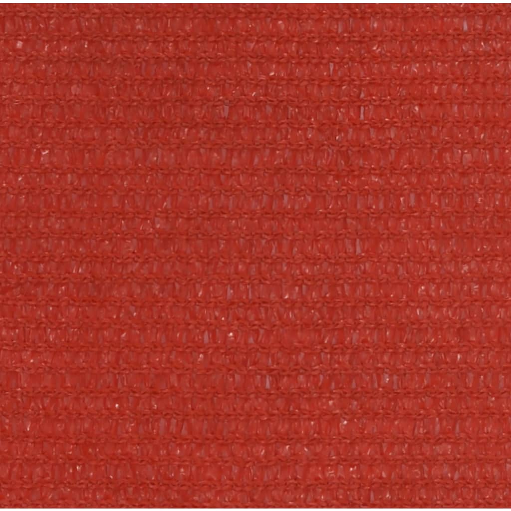 vidaXL Solsegel 160 g/m² röd 5x6x6 m HDPE