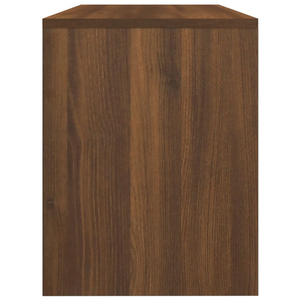 vidaXL Sminkpall brun ek 70x35x45 cm konstruerat trä