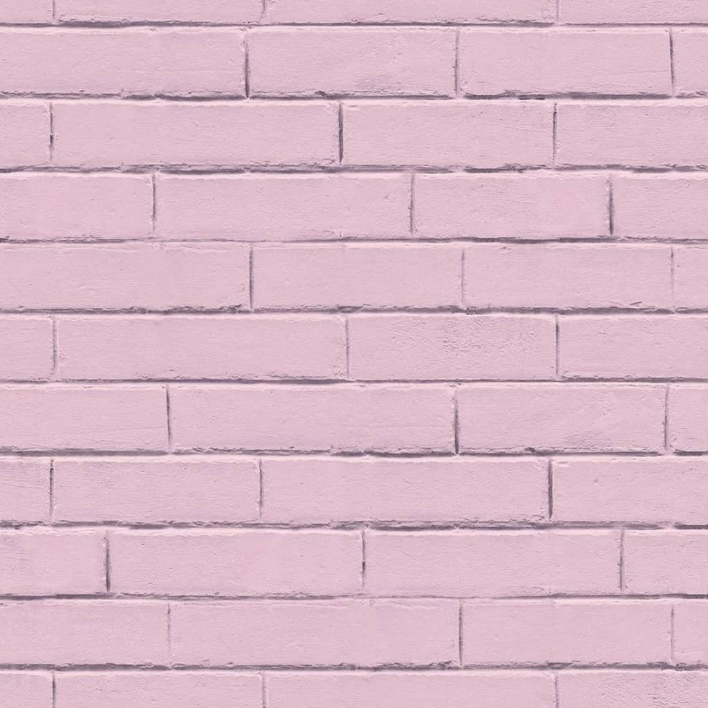 Good Vibes Tapet Brick Wall rosa