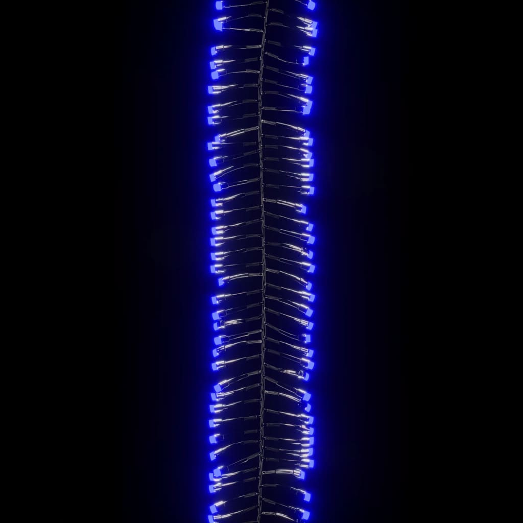 vidaXL Ljusslinga med 1000 LED cluster blå 11 m PVC